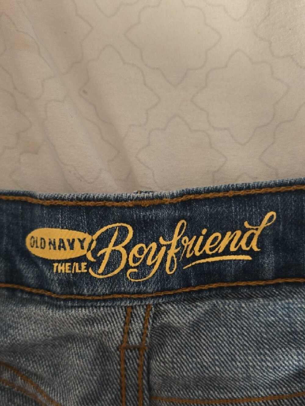 Old Navy Blue Distressed Boyfriend Denim Shorts - Picture 2 of 5